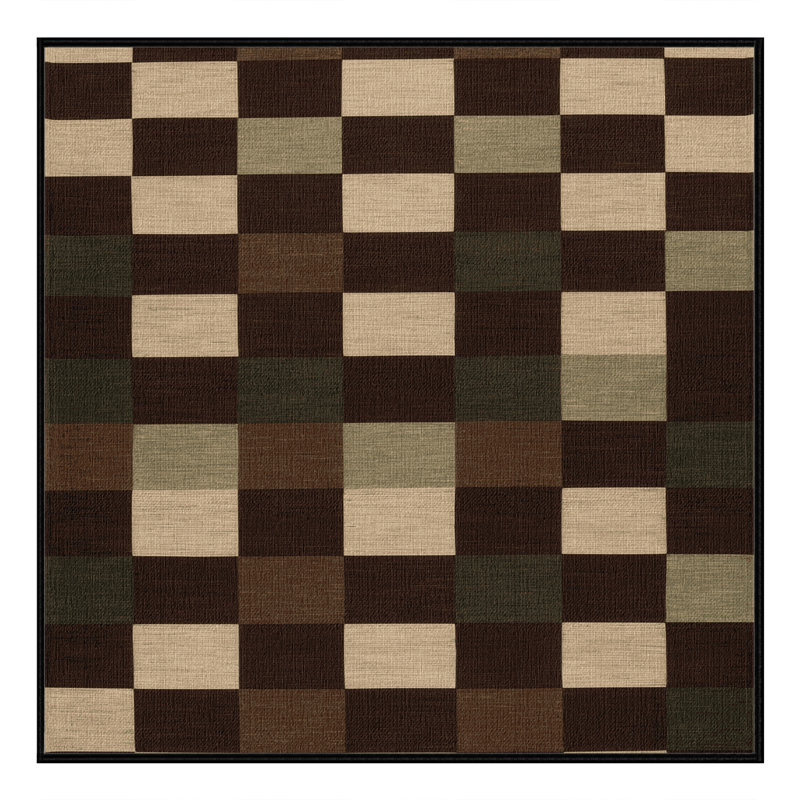Tapis damier noir lavable à la machine