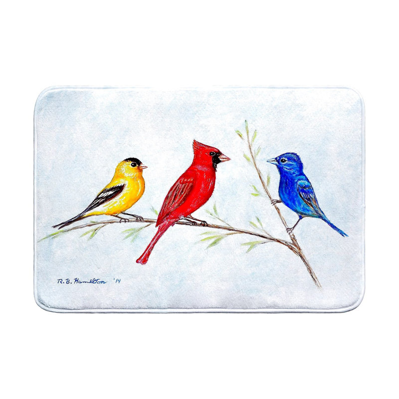 Tapis de bain Three Birds, L 36 po x l 24 po