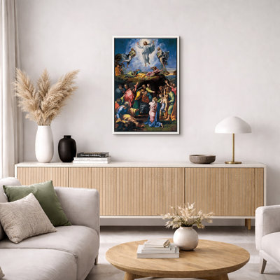 Transfiguration of Christ Renaissance Artwork, Biblical Glory Angelic Pictures, Framed Canvas Giclee Print Wall Art