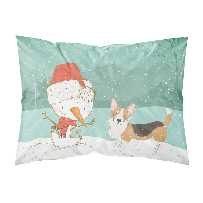 Snowman Christmas Microfiber, Tricolor Cardigan Corgi