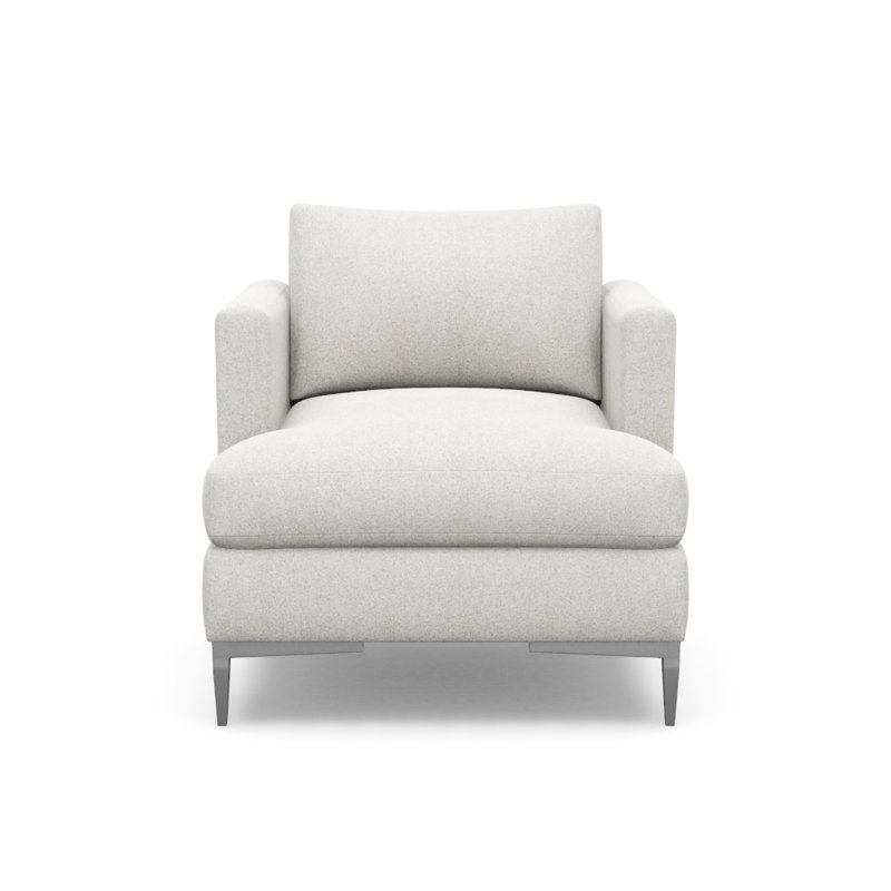 Aiden Accent Chair, Fleecy Vanilla (Performance fabric) 1351-92, Antique Bronze