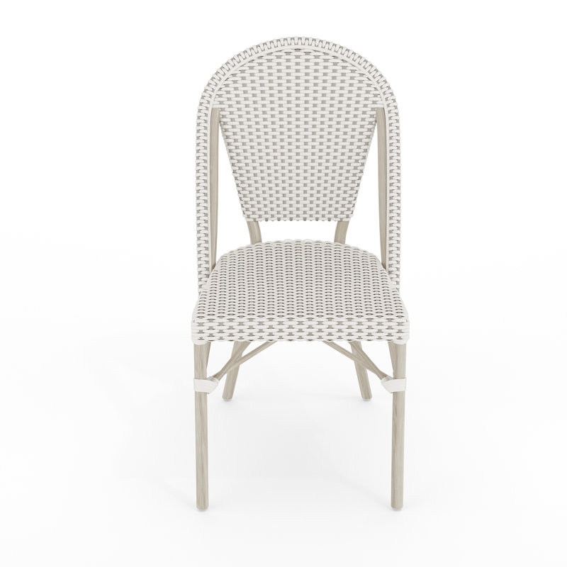 Chaise de bistro empilable toutes saisons Martha Stewart Lily Pond, Gris / gris