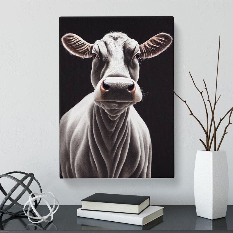 Sevierville Face Of A Cow - Wrapped Canvas Print, 60cm H x 40cm W x 3cm D