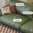 Green Genuine Leather Standard Sofa cushion Loveseat-2011716016