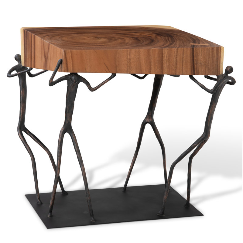 Atlas Figurine/4 Legs End Table