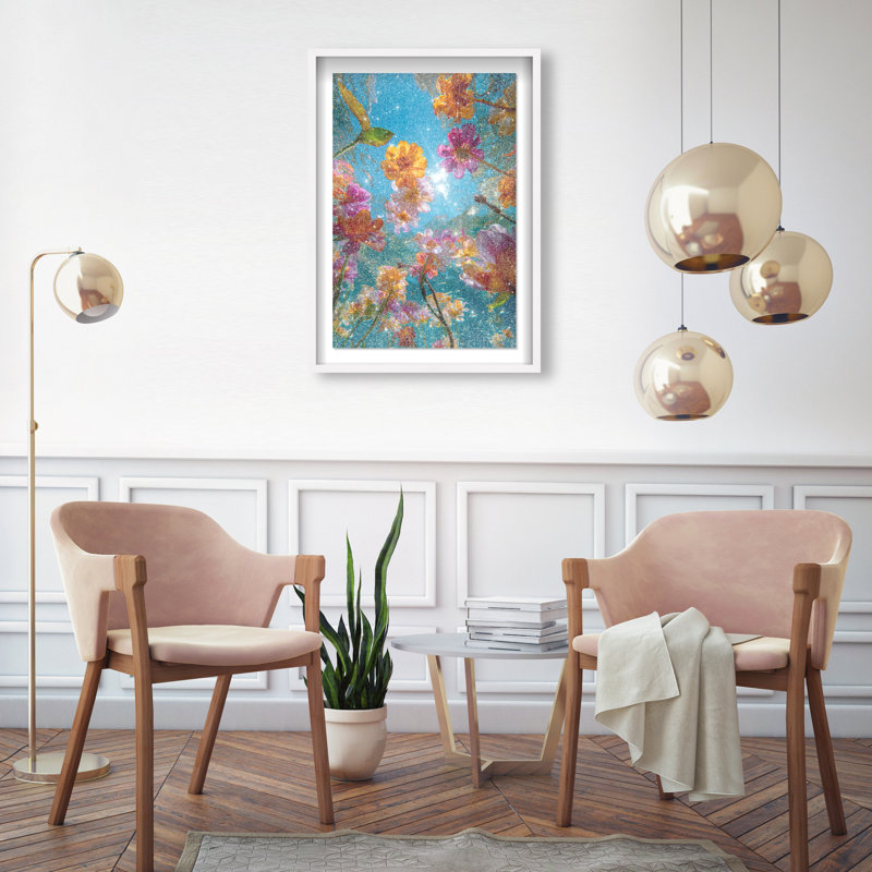 Liquid Bloom I Framed Graphic Art, 25.5"H x 17.5"W, White Shadowbox