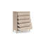 Commode haute Mooran, 5 tiroirs, plateau en marbre moderne-111450582