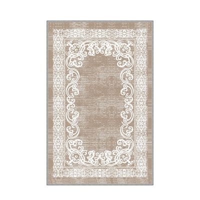 Luxurious 3D Printed Woven Carpet, 55.1 x 86.6 inches | 100% Polyester, Antibacterial, Machine Washable | Non-Slip PVC Felt Dot Underside, 0.3 in Pile Height | Perfect for Living Room, Bedroom & Home Decor