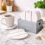 Wood 6 Piece Coaster Set With Holder