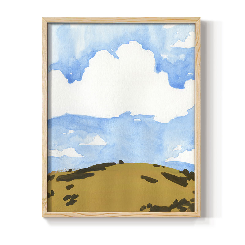Summer Knoll II Framed Print - Solid Wood, 11" H x 9" W