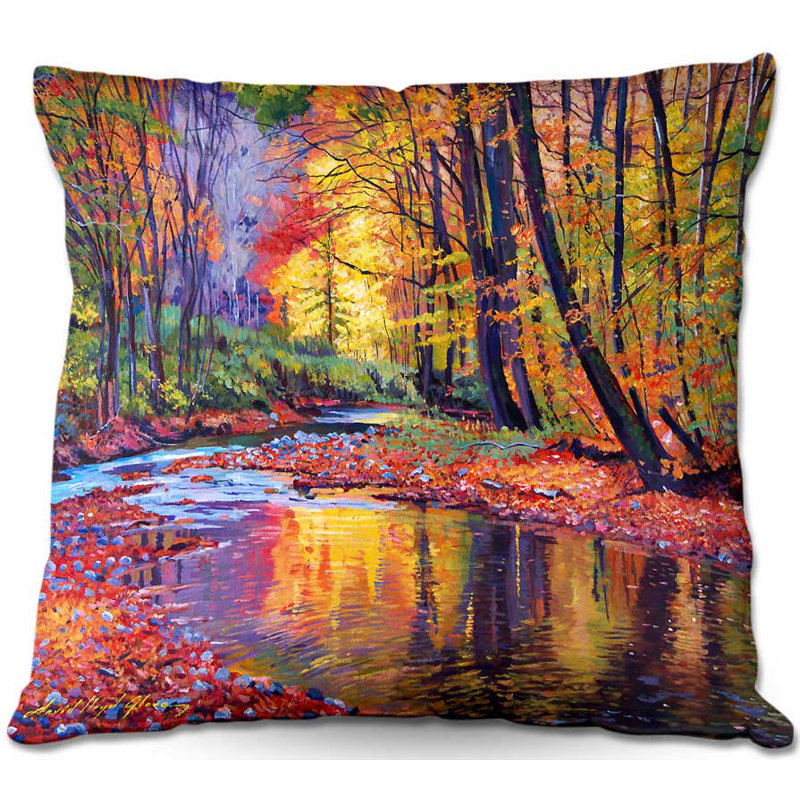 Coussin décoratif carré floral, H 20 po x l 20 po x P 5 po
