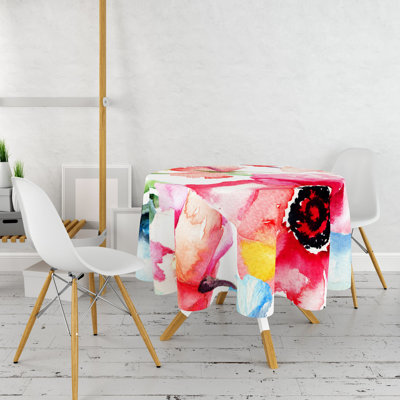 Nappe élégante Elegant, 100% polyester, 63,0 pouces de diamètre | Conception imprimée en 3D, lavable à la machine à 86 ° F | Parfait pour la salle à manger, les mariages et les occasions spéciales, décoration durable et élégante