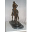 Man On His Horse Bronze Statue -  Size: 30"L X 10"W X 25"H.