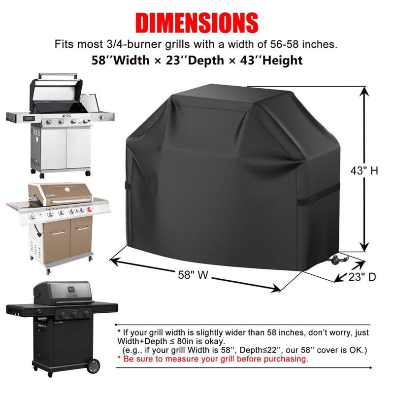 Housse pour barbecue 58 pouces