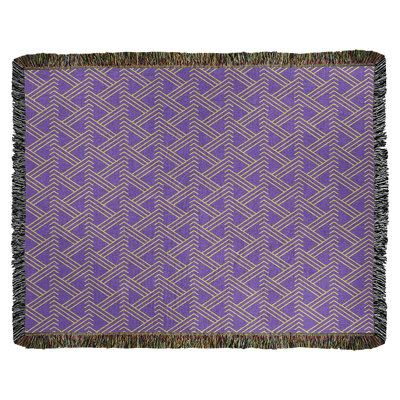 Couverture en coton tissé zigzag classique