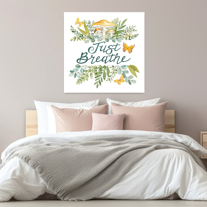 Champignons contemporains Just Breathe avec une source d'inspiration Just Breathe, H 32 po x l 32 po