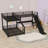 Triple L-Shape Bunk Bed With Slide And Desk,USB Ports-583108888