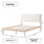 Structure de lit en bois massif Ardin avec tête de lit tapissier crème-677546133-677557654