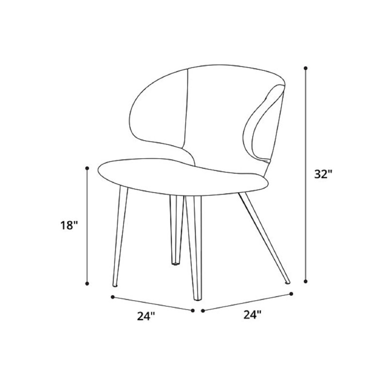 Harper Dark Shadow & Walnut Upholstered Side Chair