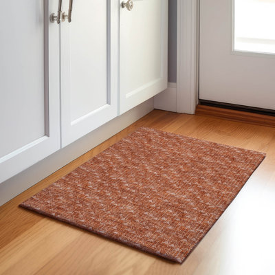 Premium Machine Washable Cerrito AMF514 Terracotta Rug