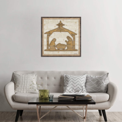 Rustic Nativity by Jen Killeen - Wrapped Canvas Painting