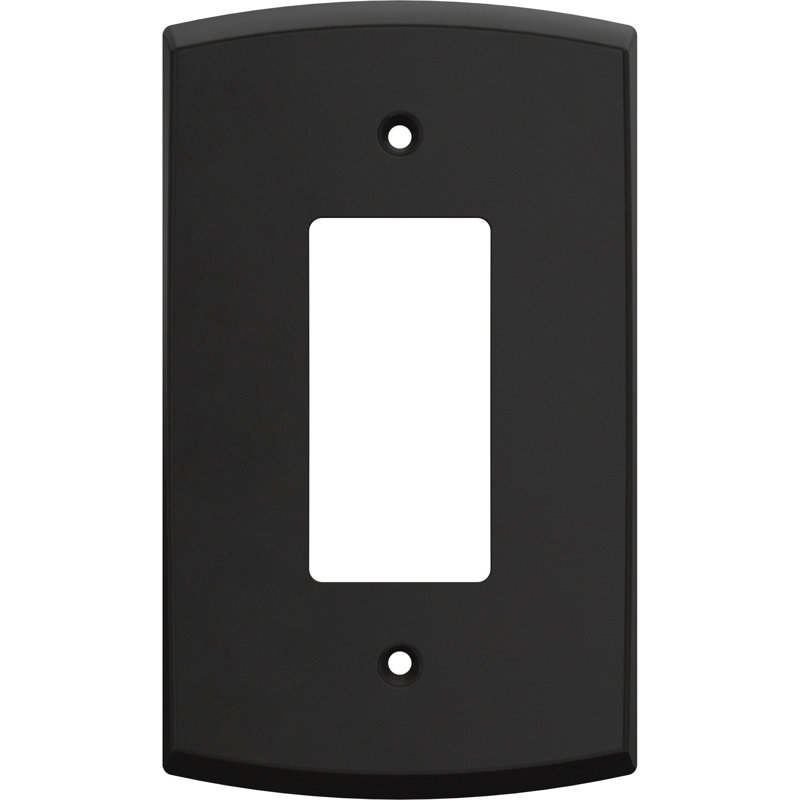 Franklin Brass Soft Arch 1-Gang Oversized Decorator/Rocker Wall Plate, Black