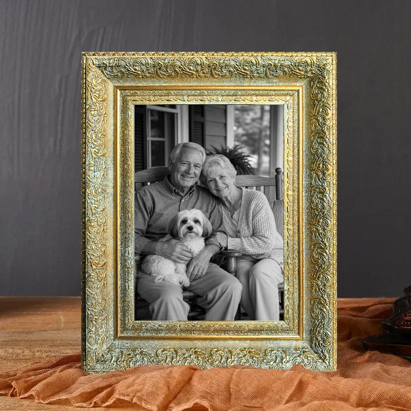Cadre photo, Or antique, 1, L 11 po x H 14 po