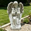 Statue de jardin ange priant agenouillé en oxyde de magnésium, sculpture rétro résistante aux intempéries pour l'extérieur
