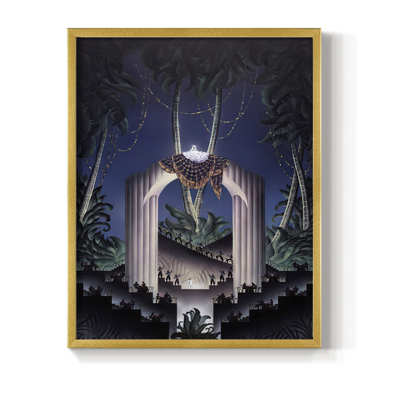 Reproduction encadrée DecoParadise - bois massif, H 21 po x l 17 po, Doré