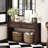 55" Rustic Wooden Entryway Console Table With Storage Drawers & Open Shelf-1380476734