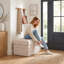 Pouf de rangement rembourré en velours côtelé, module individuel pour canapé d'angle-614514286