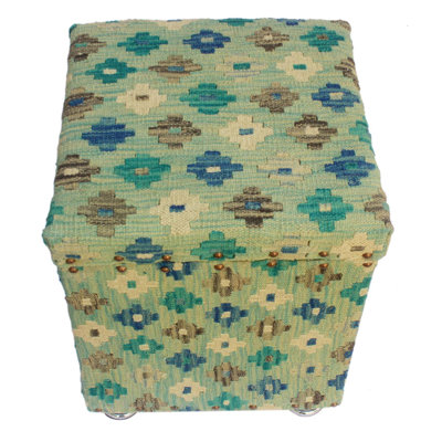 Jordanmichael 16 Wide Tufted Square Geometric Cube Ottoman