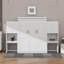 Grand lit escamotable avec bureau intégré, coiffeuse et armoires de rangement-1327949790