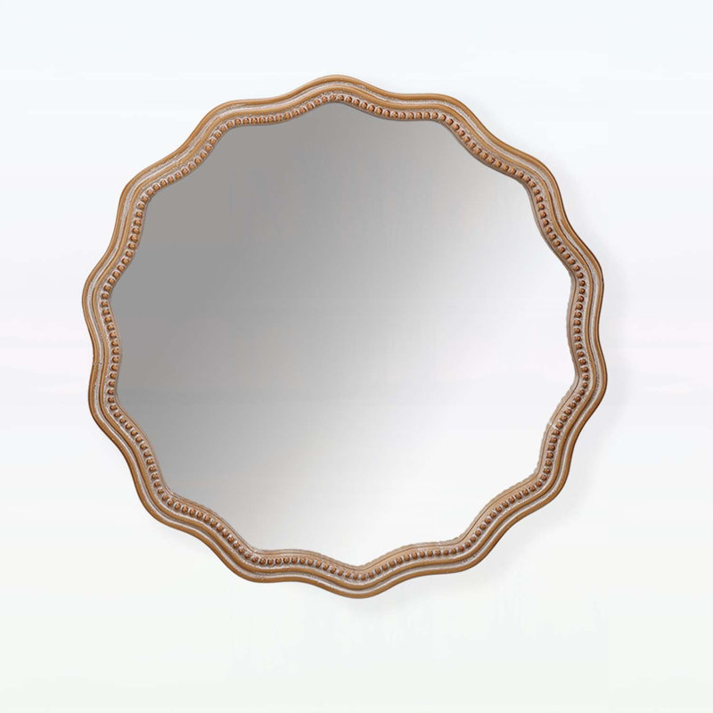 Wavy Round Wall Mirror