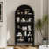 70.47hx30.9w Inch Arched Bookcase Cabinet Set With Adjustable Shelves