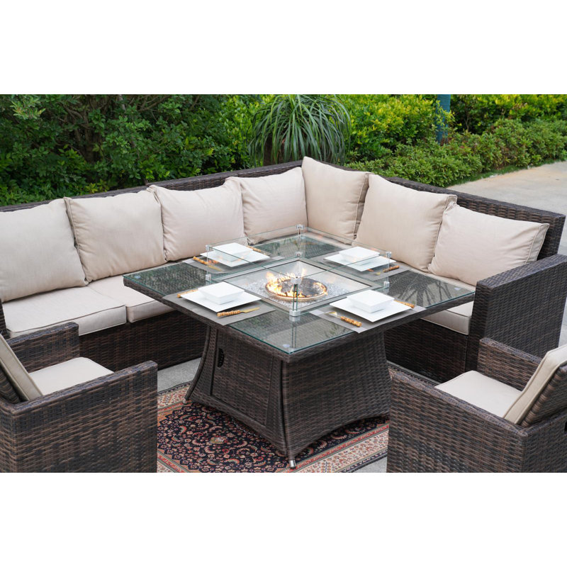 8 - Person Patio Conversation Set with Cushions