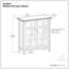 Armoire de rangement bas de style transitionnel en bois massif avec portes vitrées et tablettes réglables Acadian-749139112-676016431