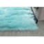 Tapis turquoise touffeté à la main-1005867003