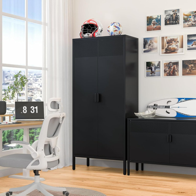 Metal Cabinet, Satin Black