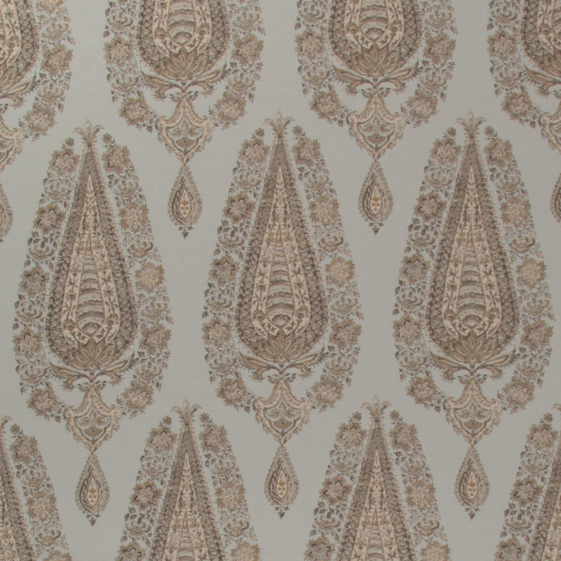 Komal Paisley Performance Fabric, Spa/Beige