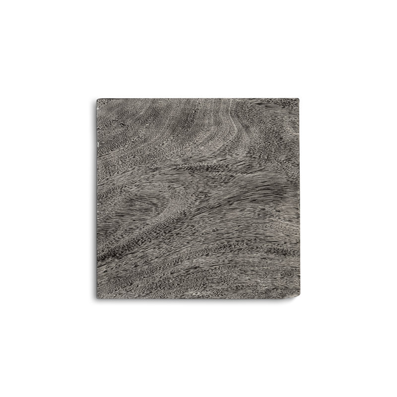 Transitional Black and Gray Square Wood Metal End Table 14"