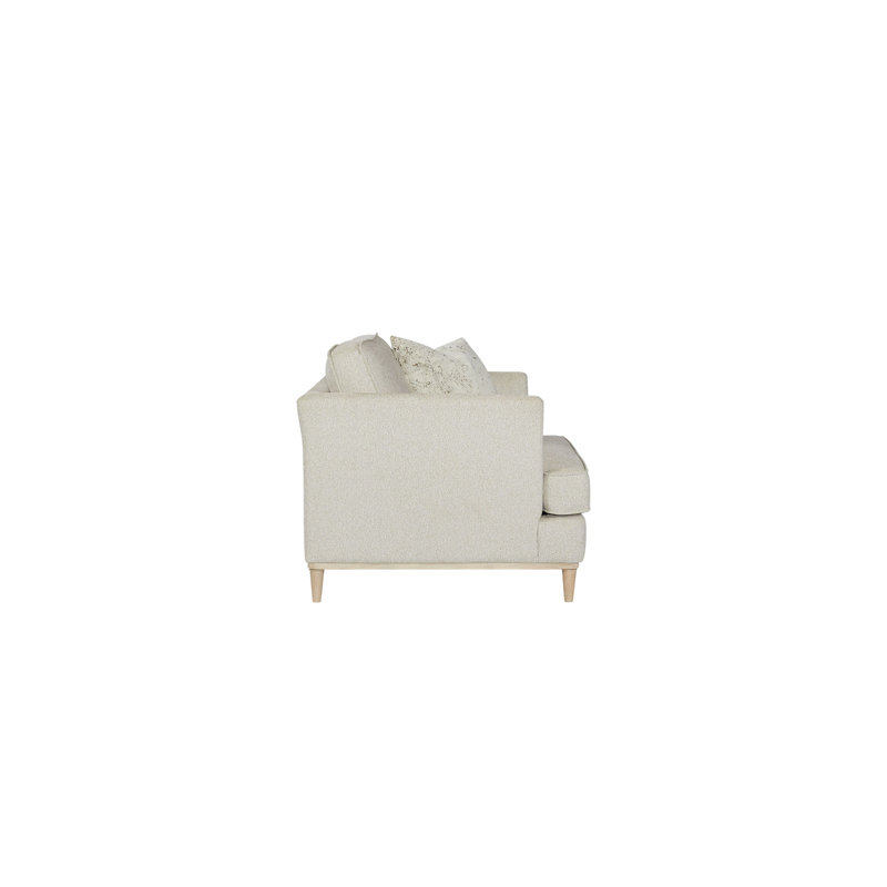 Haley Upholstered Chair and 1/2 with Pillow, White