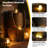 Outdoor Barrel Water Fountain with Lights Rustic Wood Look Resin Handmade Waterfall Garden Decor-1061374386