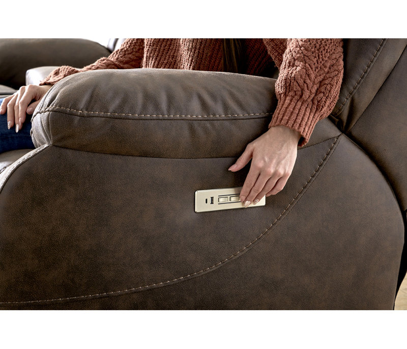 Fauteuil inclinable Zianya, Polyester brun