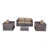 Coussin kaki/cadre brun est en rupture de stock