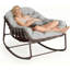 Chaise berçante d'extérieur en rotin Papasan-712125527