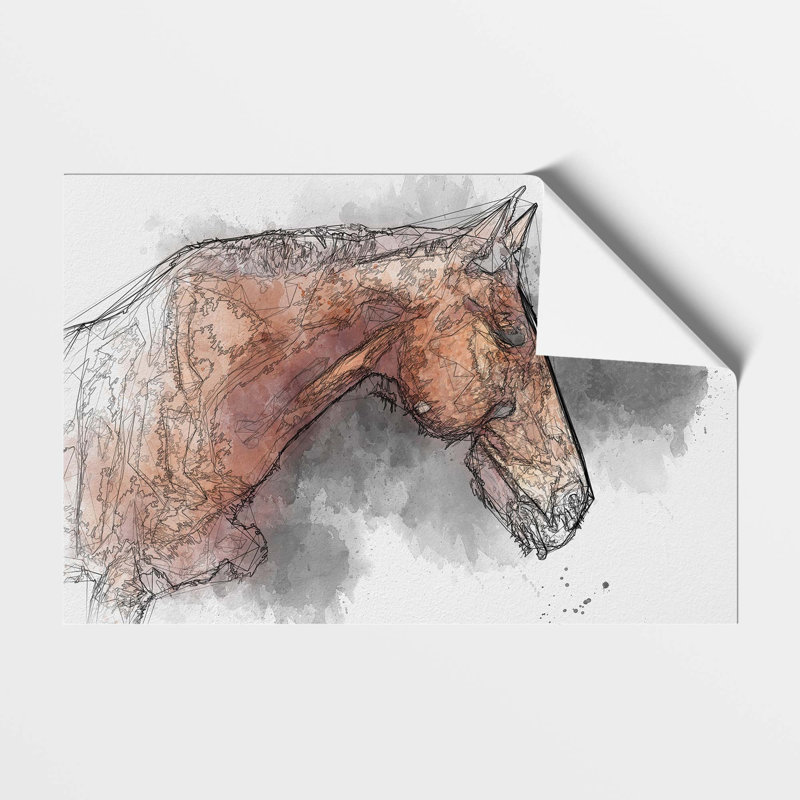 Chestnut Brown Horse - Frameless Print, 59.4 cm H x 84.1 cm W