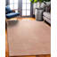 Tapis transitionnel rose en laine touffeté à la main Barragan-2059350263