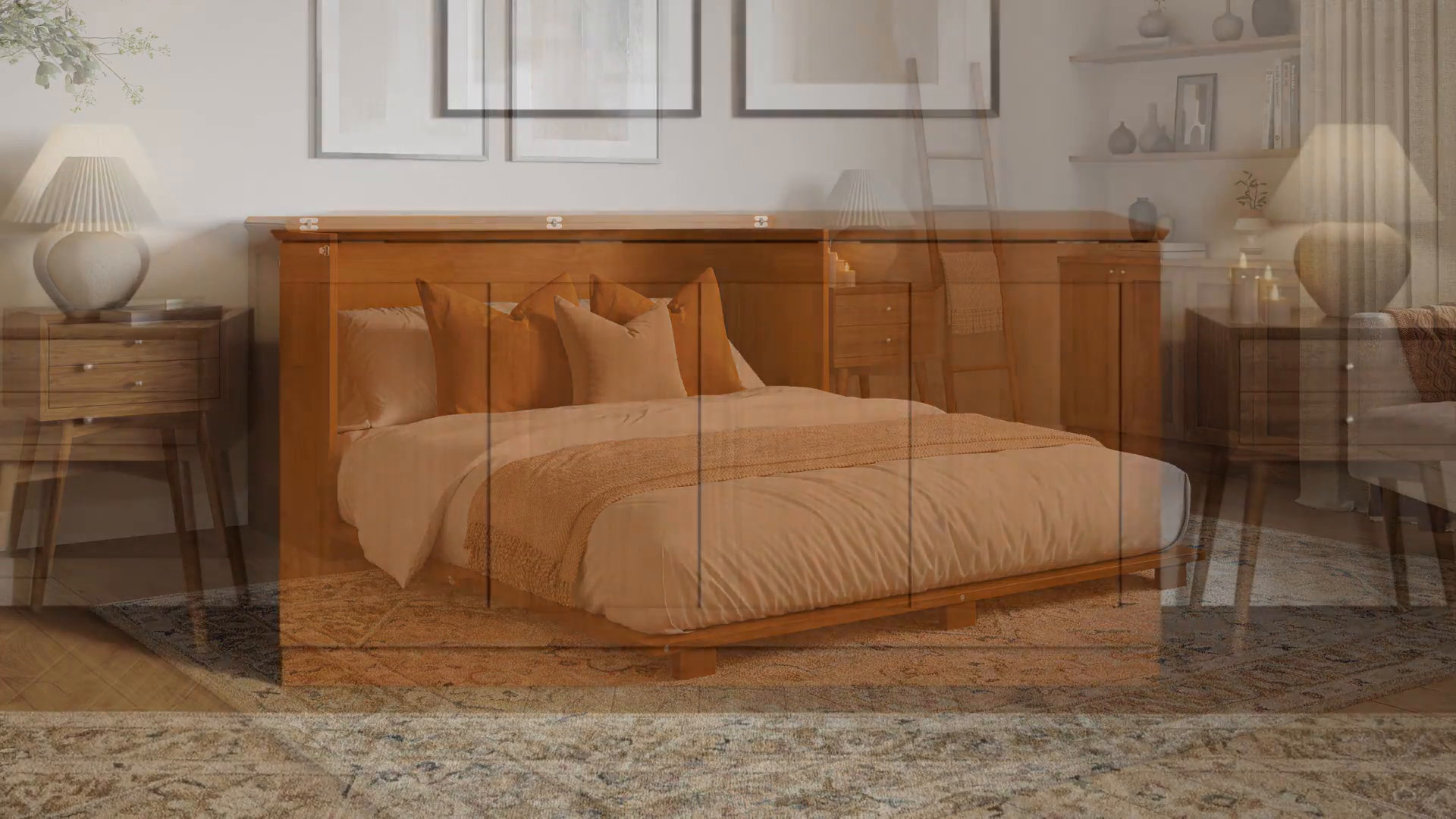 Latitude Run® Westfield Low Profile Wood Murphy Bed Chest with 6