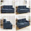 Compact Two-Person Soft Velvet Chenille Sofa Bed Without Footrest-676940143
